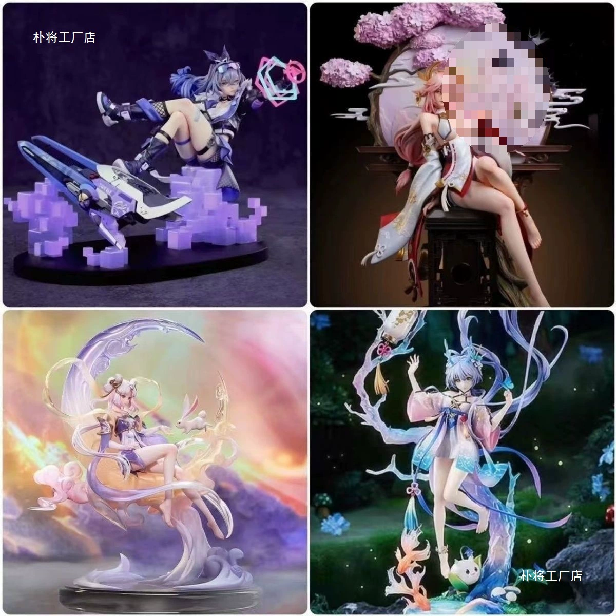 [No Q версия] Наруто One Piece Genshin Impact Douluo Demon Slayer Honkai и другие фигурки модель 3 цветная коробка оптом