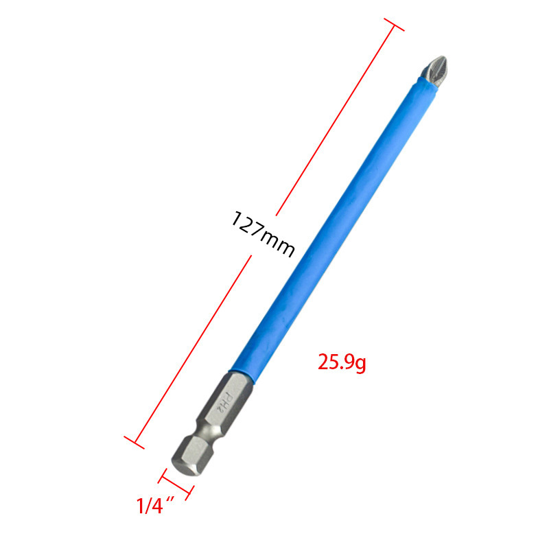 Puntas de cabeza cruzada antideslizantes cuidadosamente seleccionadas para destornilladores eléctricos, puntas magnéticas para destornilladores eléctricos, puntas de cabeza cruzada para apretar tornillos.