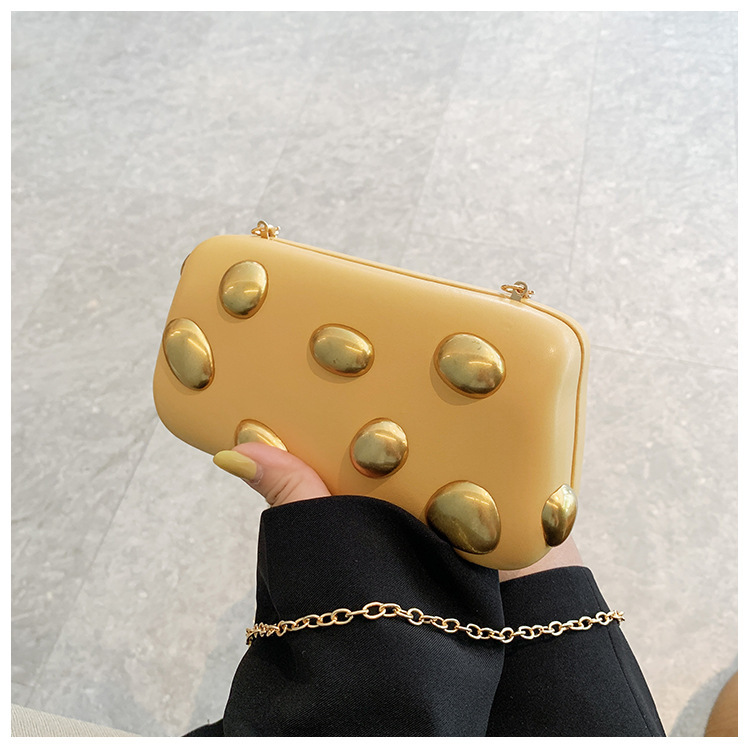 Nuevo cross-border PU retro damas sensación de metal bolso de cena sensación de alto nivel bolso de mano ligero de lujo bolso de noche de hombro