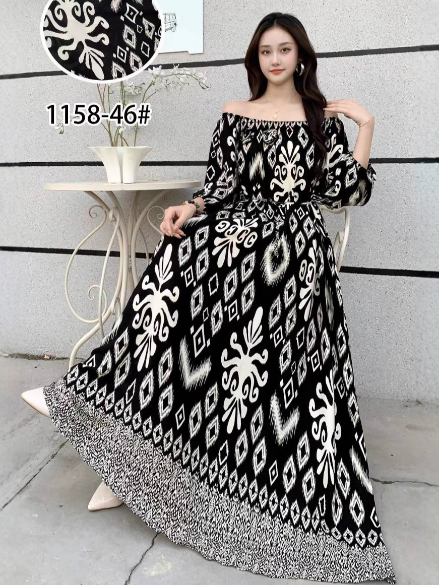 Ropa de mujer de talla grande transfronteriza europea y americana, vestido informal de algodón largo hasta la rodilla, holgado y cómodo, para verano, ropa de maternidad.