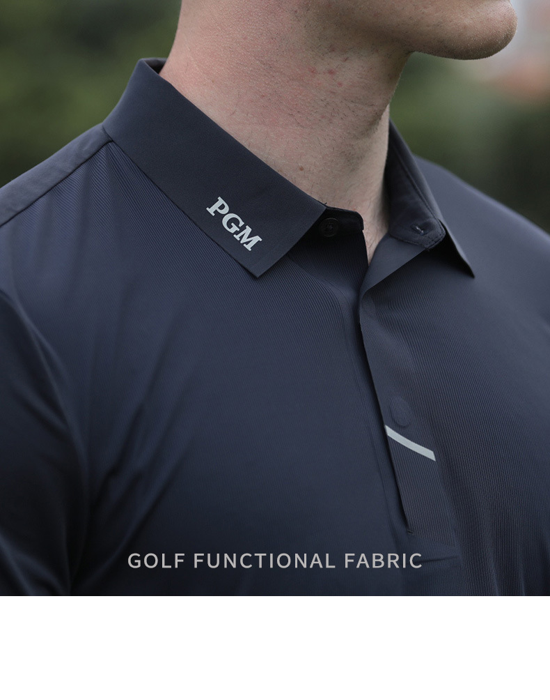 Áo polo golf nam dài tay cổ bẻ liền mạch PGM chất liệu co giãn cao — YF634-Áo màu trắng, KUZ167-Quần kaki, KUZ167-Quần Trắng, YF634-Áo màu xanh nước biển chi tiết 10