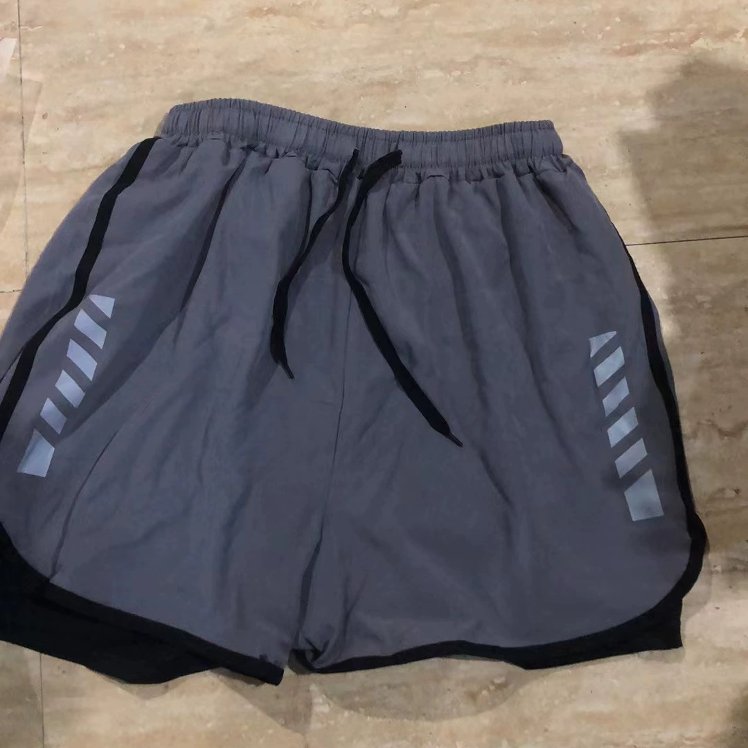 Летние новые двухслойные шорты фитнес-плавки спортивные спортивные мужские повседневные укороченные брюки на открытом воздухе спортивные штаны