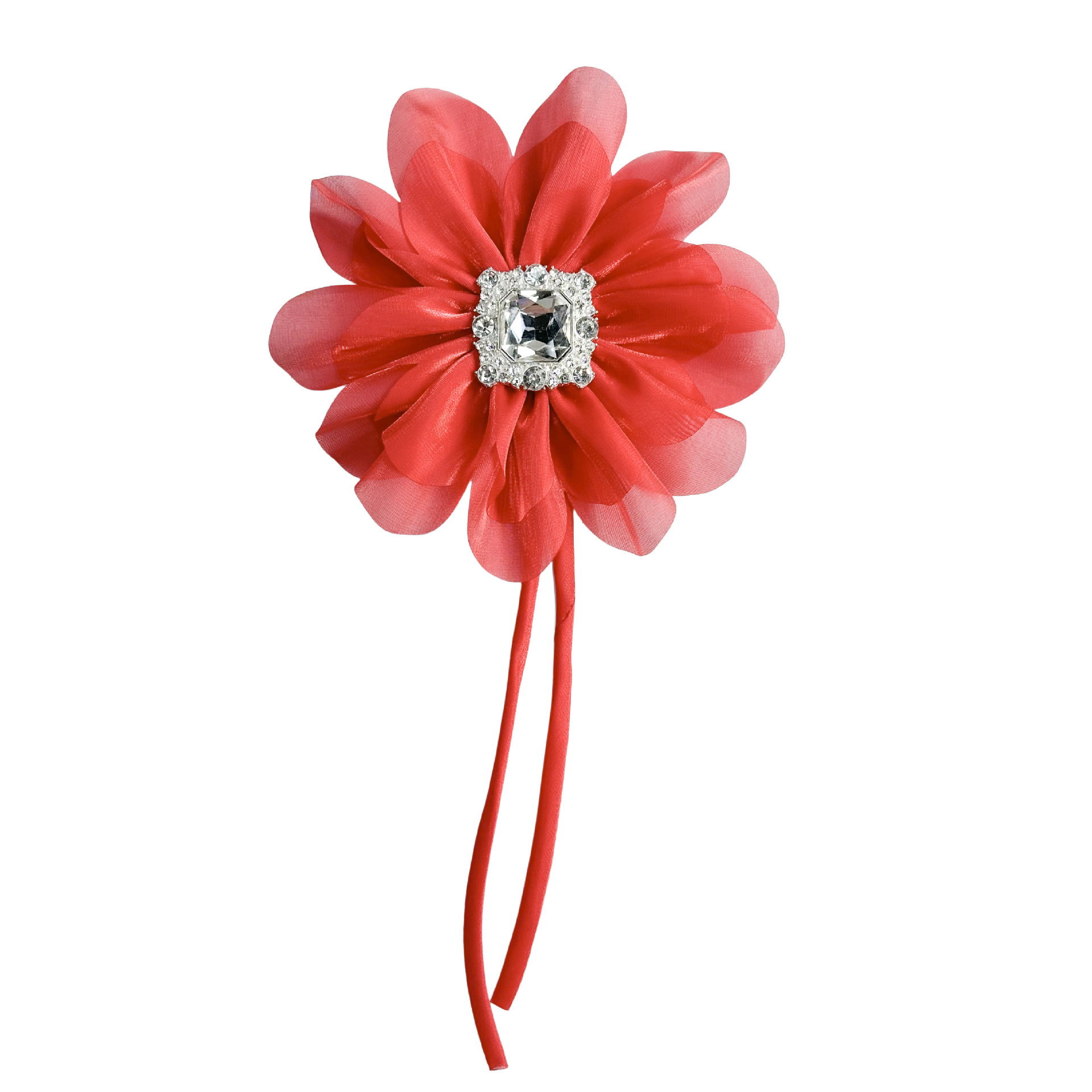 Inventario de flores de chiffon accesorios para el cabello de niños banda de cabello de diamantes multicolores flores de cabello material de ropa hecha a mano niñas clip de cabello