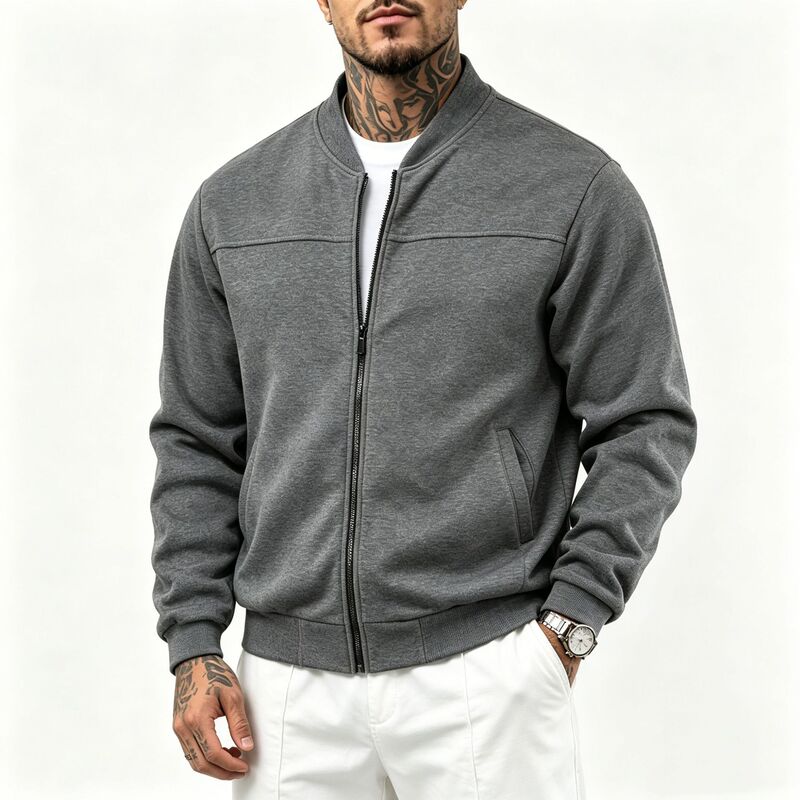 New cross-border men's fashion: European and American style, TEMU and Amazon, trendy and casual autumn/winter fleece-lined lightweight sweatshirts and jackets for men New cross-border men's fashion: European and American style, TEMU and Amazon, trendy and casual autumn/winter fleece-lined lightweight sweatshirts and jackets for men