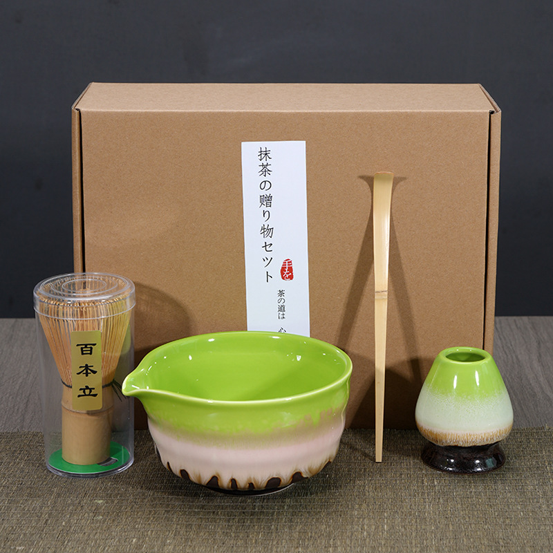 Japonés Matcha tazón Matcha túnica canción té herramientas de pedido taza de té de cerámica taza de té mezclador Matcha cepillo taza de té