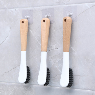 New Multifunctional Beech Wood Handle Shoe Cleaning Brush That Does Not Damage Shoes, Household Cleaning Artifact, Long Handle Shoe Cleaning Brush, Ready for Sale