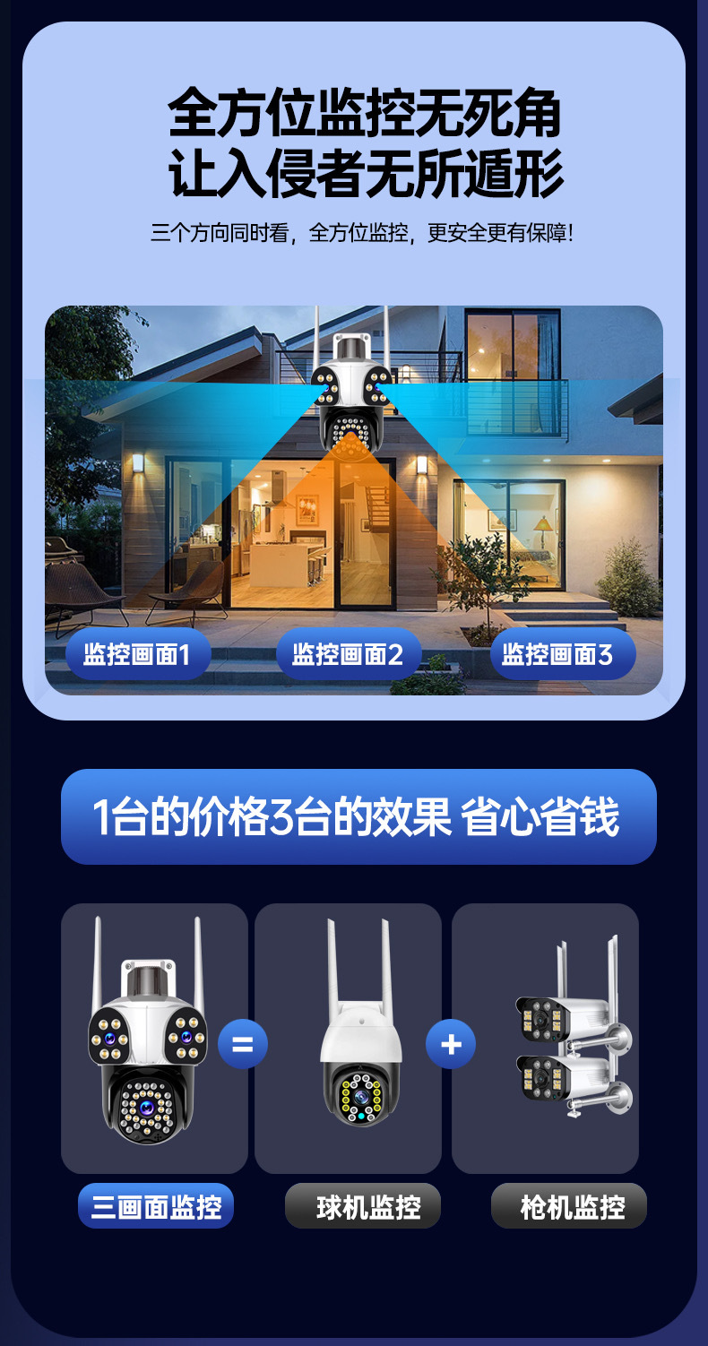 双画面监控家用