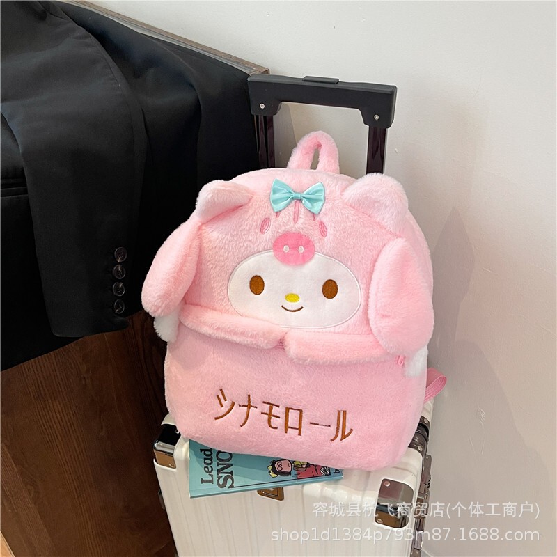 メーカー卸売ベルベットバッグ玩具クロミ斜めショルダーバッグいちご熊ぬいぐるみ日系ハンドバッグサンリオ|undefined