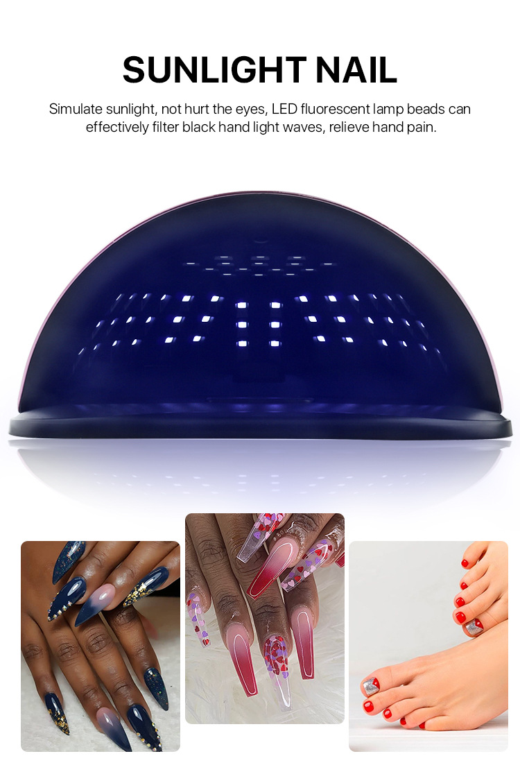 D9 Nail UV Lamp for Nail Salons, UV Nail Polish, Gel Nail Curing, Nail Dryer with Phone Holder Fast Drying.
