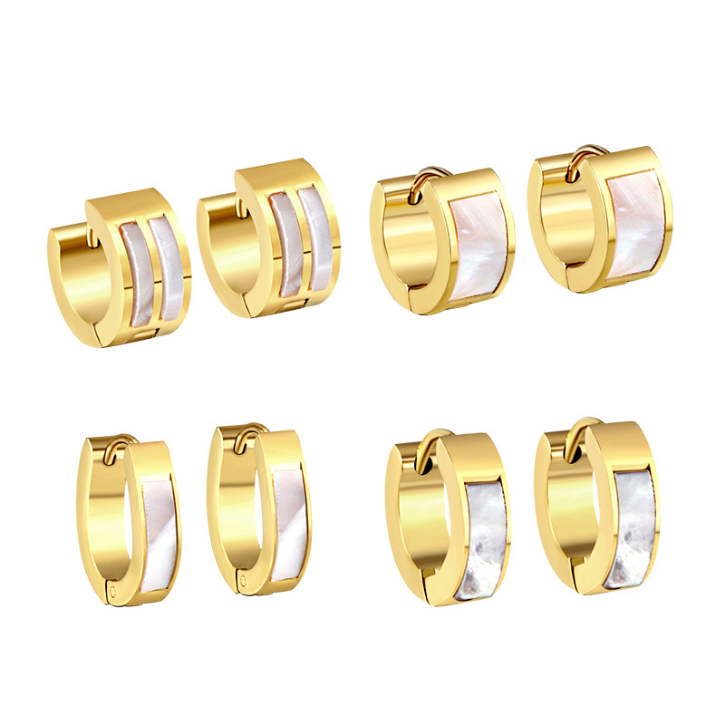 fashionable small design earrings stainless steel