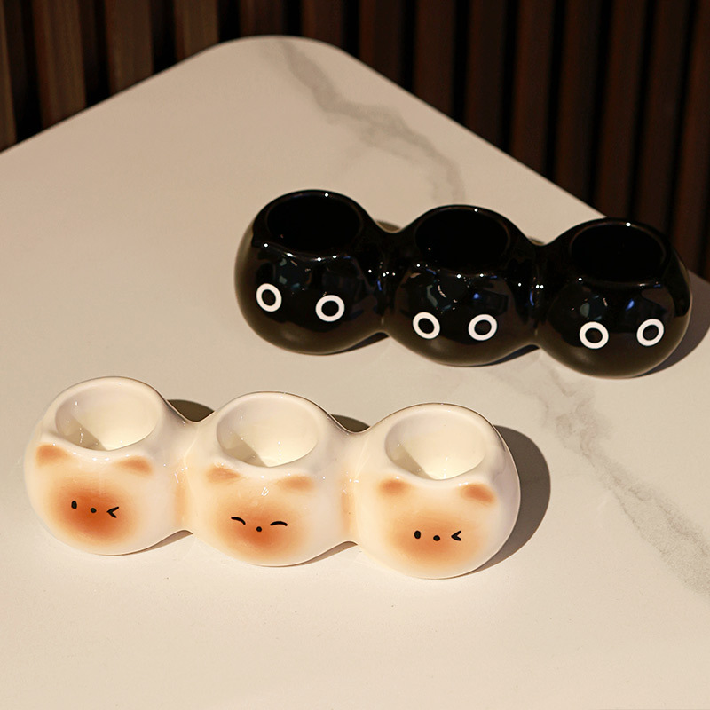 Siamese Cat Soporte para cepillo de dientes de cerámica Soporte para cepillo de dientes eléctrico Tubo de cepillo de dientes Encimera de baño Decoración de cerámica