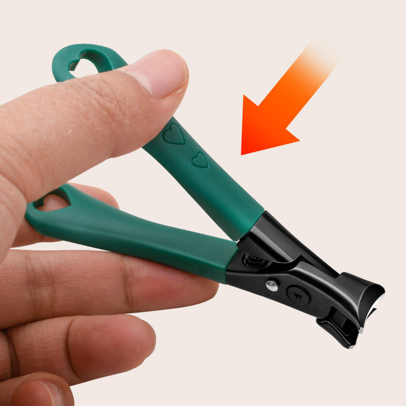 Powerful wide-blade nail clippers, suitable for thick toenails and acrylic manicures, equipped with a non-slip handle Powerful wide-blade nail clippers, suitable for thick toenails and acrylic manicures, equipped with a non-slip handle