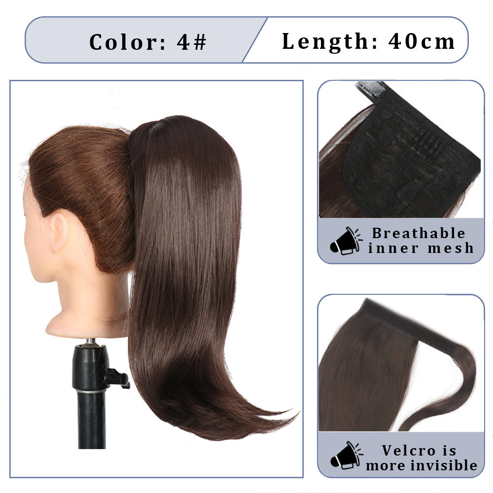 2023 Parrucca di vendita calda per donne con capelli medio-lunghi e velcro leggermente rialzato per parrucche europee e americane Capelli ricci e trecce a coda di cavallo_voghion.com