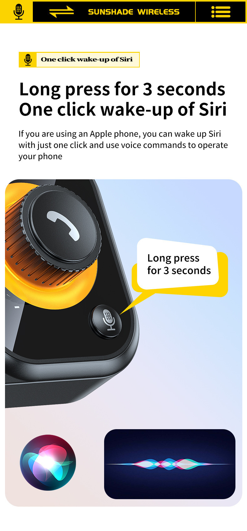 Factory New Car Bluetooth Hands-Free Comes with Speaker Sun Visor Hands-Free Phone Driving High-Definition Voice Call