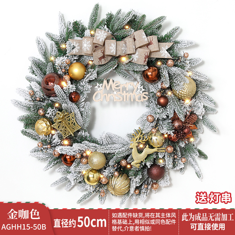 50cm mezclado hoja guirnalda oro marrón (cadena de luz gratis)