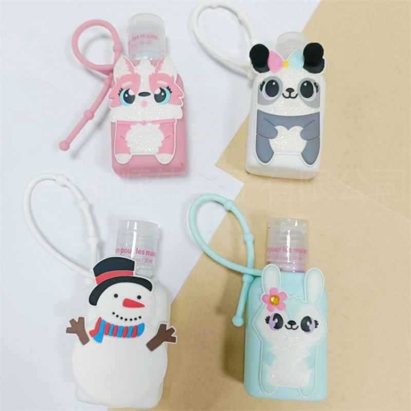 卡通免水洗手液硅胶瓶套 香水套 30ML硅胶香水瓶套
