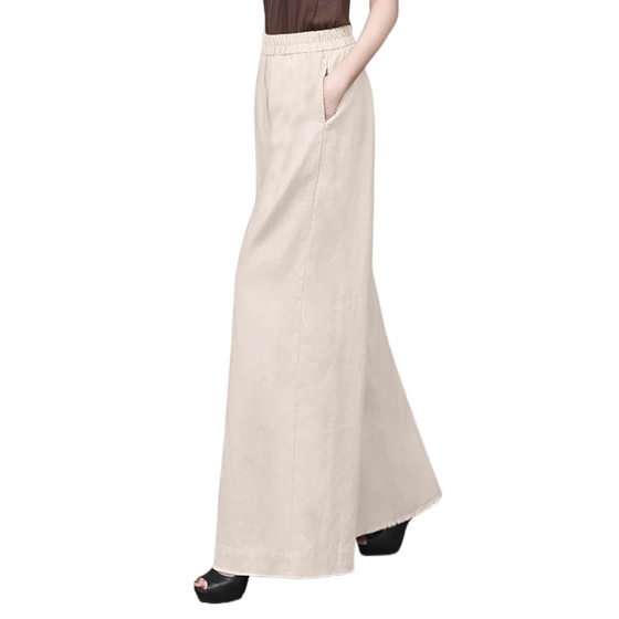 Linen Wide Leg Pants Summer New Arrival Trousers Women's 2025 Loose Cotton and Linen Women's Pants High Waist Casual Straight Pants