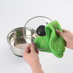 Coral velvet cleaning cloth, suitable for cleaning floors and tables, thick absorbent kitchen oil removal dishcloth, household cleaning