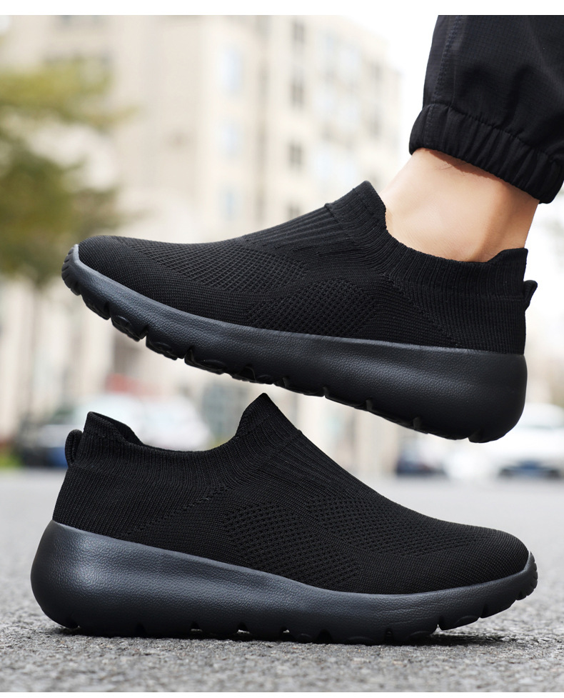 New Large Size 46 Lightweight Couple's Casual Slip-On Lazy One-Piece Mesh Driving Shoes_vogvips.com
