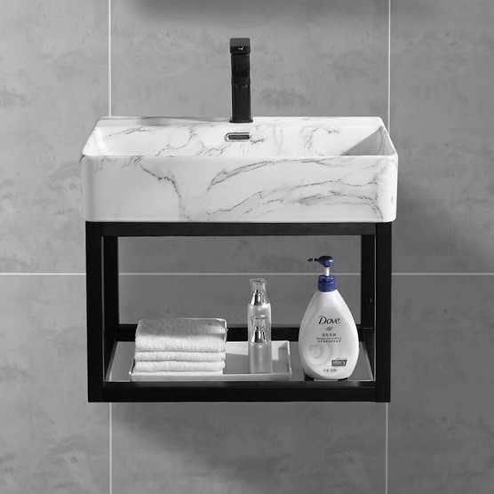 Nórdico de la pared tipo lavabo hotel residencial INS lavabo cerámico de viento pequeño lavabo de soporte lavabo