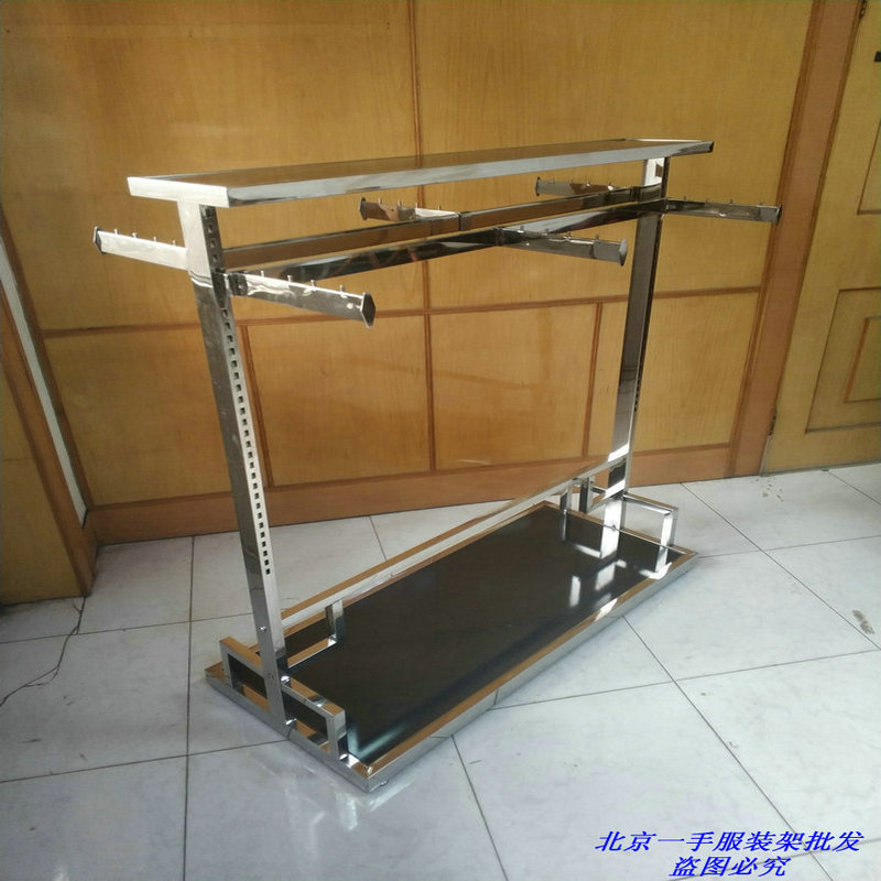 服装店服装超市不锈钢中岛架商场正挂展示架挂裤子衣服女装男装架