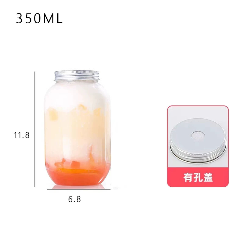 卸売インターネット有名人 50 パック Daixi ティーボトルファットカップ蓋付きペットミルクティーカップ使い捨てプラスチックボトルジュースカップ|undefined