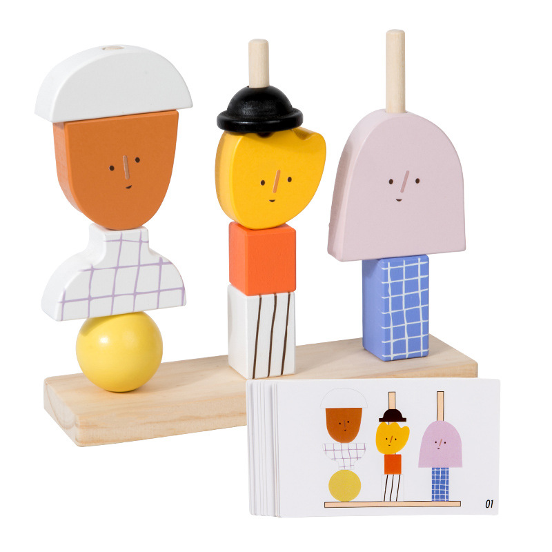 Personajes para niños, bloques de construcción de mosaico creativo, partículas grandes, apilados, bebés altos, imágenes, rompecabezas, educación temprana, juguetes intelectuales útiles