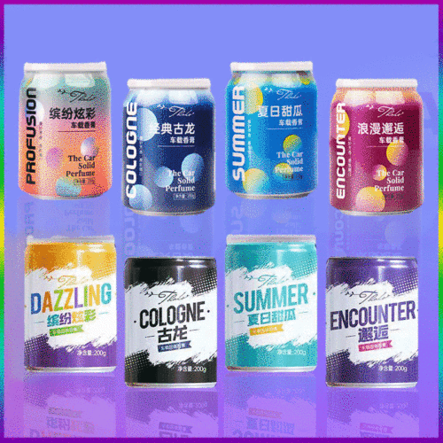Car perfume car aromatherapy car solid balm car decoration supplies light fragrance cola can ornaments