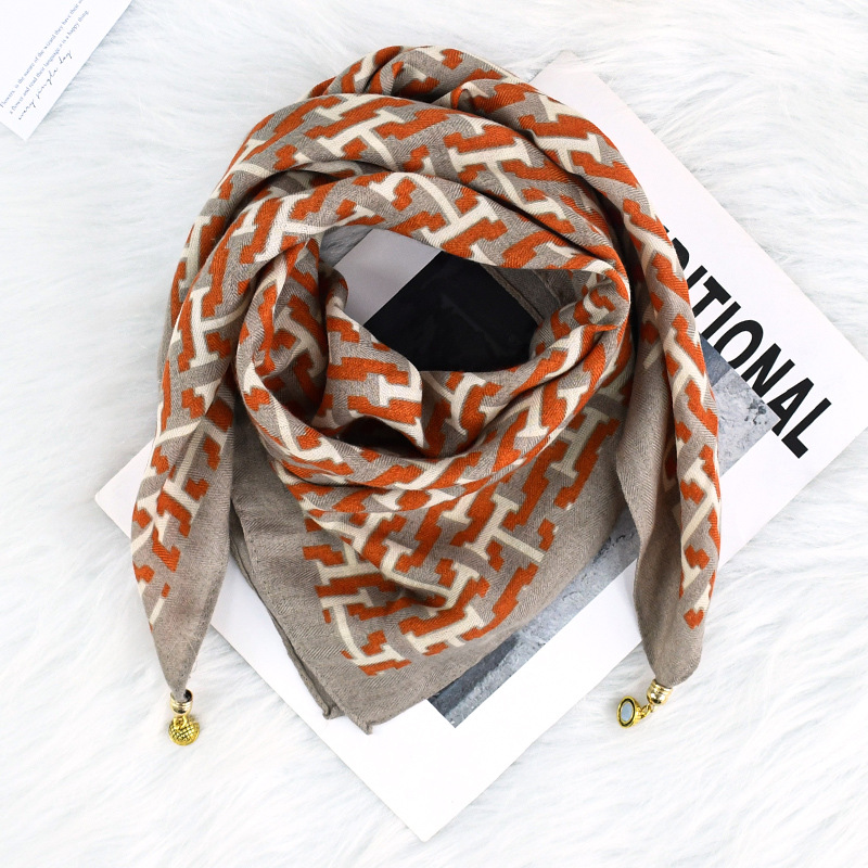 Transfronterizo nuevo perezoso absorción hebilla protector de cuello toallas cuadradas damas pequeñas toallas triangulares de globo de oro de alta calidad bufandas de collar