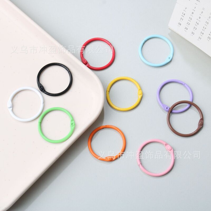 3cm Colored Painted Metal Rings, Open Rings, Binder Rings, Advertising Book Rings, DIY Craft Accessories 3cm Colored Painted Metal Rings, Open Rings, Binder Rings, Advertising Book Rings, DIY Craft Accessories