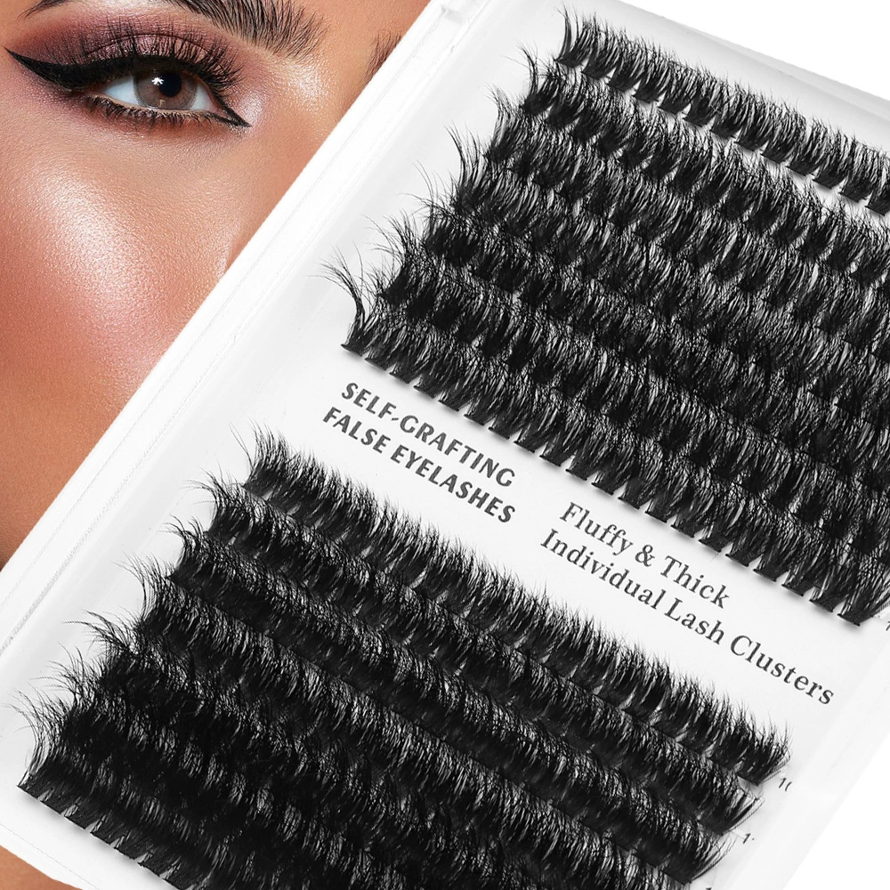 3D Individual False Eyelashes, European Style, Dense Clusters, Mixed 60+80