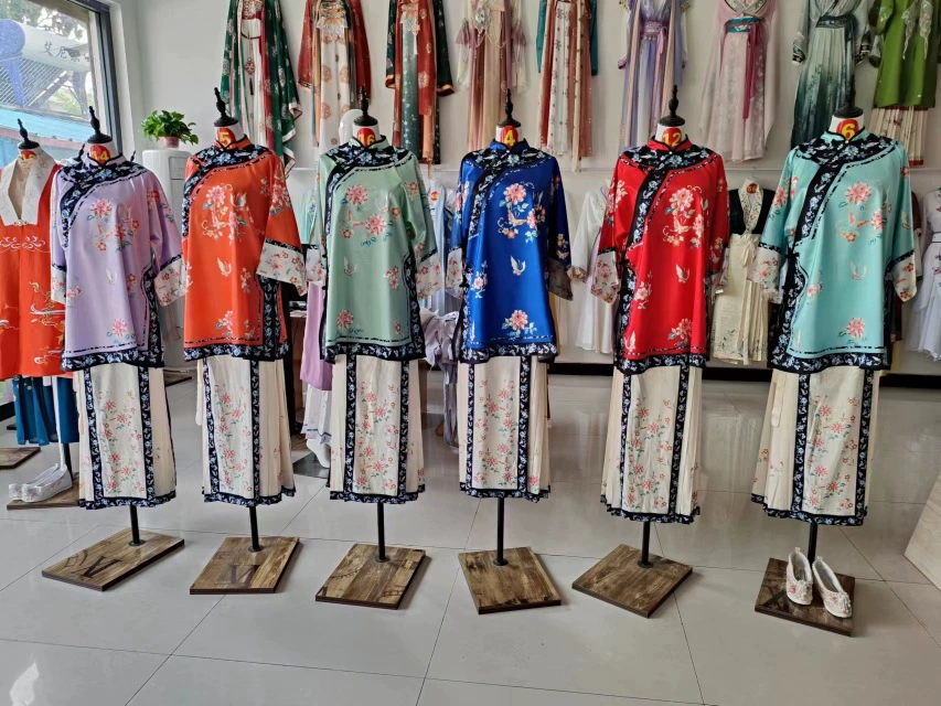 Новые подлинные товары Jinxiu бабочка перо Qing Han Женская традиционная одежда осень Jinshang молодая бабушка одежда с принтом жилет платье