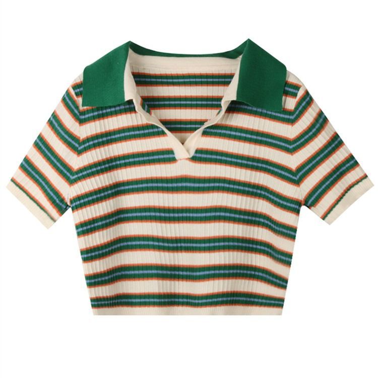 Retro knitted thin summer small design sweater