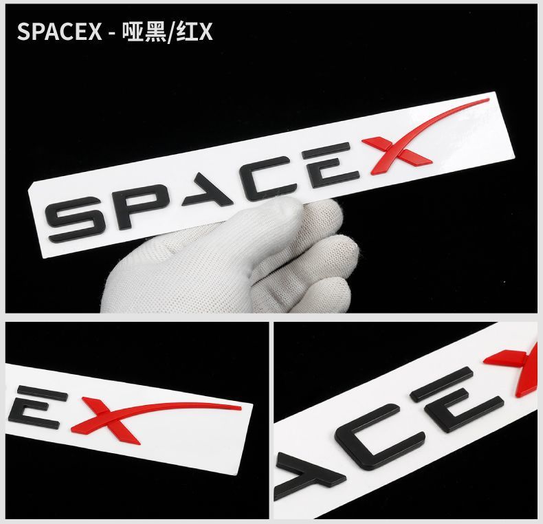 Tesla MODEL Y English car emblem sticker, model 3/Y black car emblem lettering, black tail emblem modification