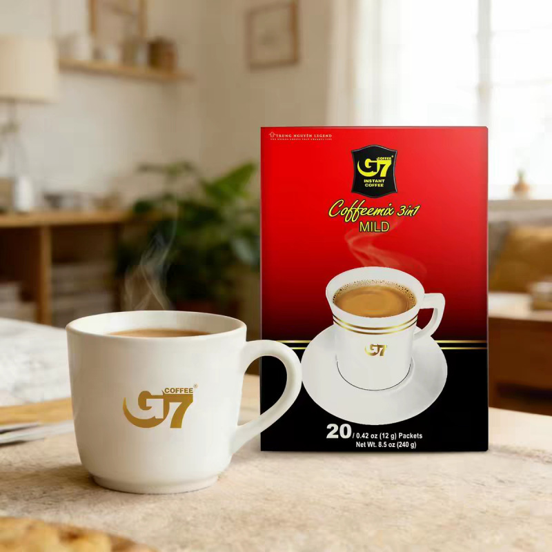 Vietnam imported G7 coffee instant 3-in-1 coffee powder 240g 20 small packets, rich aroma, popular online food wholesale