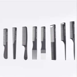 黑色梳子托尼盖梳子理发梳美发梳子造型扁梳碳纤裁发梳