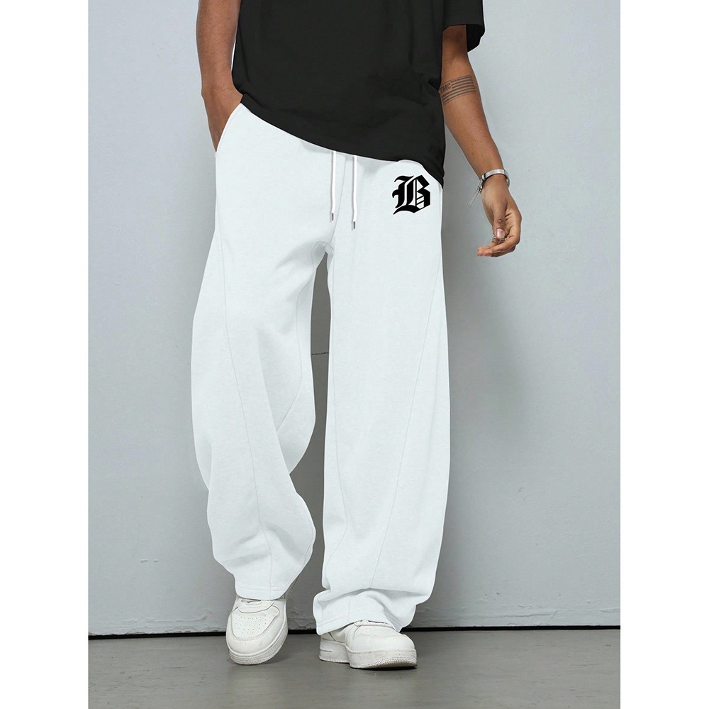 Damen High Waist Freizeithose Weite Passform Mit Kordelzug Leicht_voghion.com