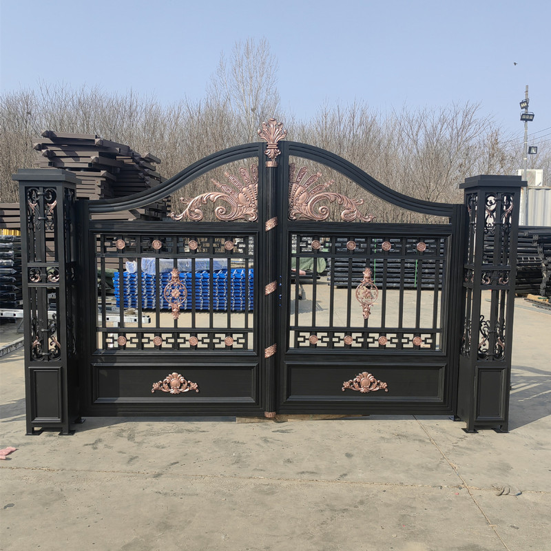 High-End Aluminum Art Gate, House Courtyard Wall Gate, Luxury Community School Factory Aluminum Alloy Gate, Low Price