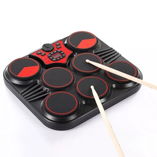 2023 cross-border new plug-in headset easy loading and unloading double trigger jazz drum children adult strike Board electronic drum