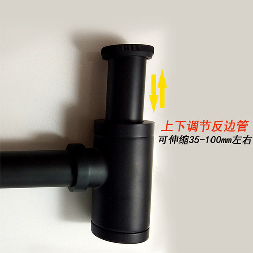 In-wall drain drain brass basin sewer pipe basin sewage pipe bounce air-proof deodorant overflow gold black