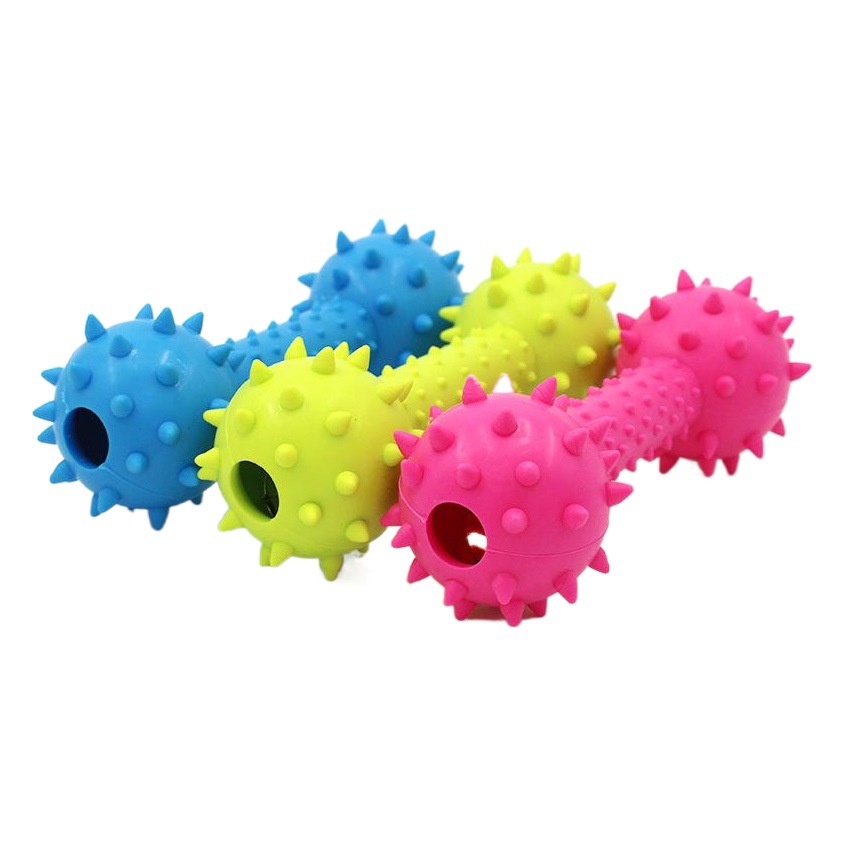 Juguete para Perros con Sonido de Campana, de Goma TPR con Púas, Resistente a Mordeduras, para Limpieza Dental, Suministros de Entrenamiento Canino