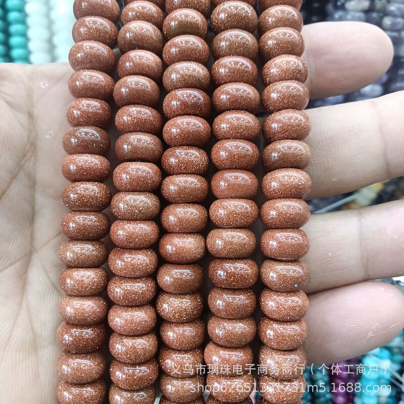 6x10mm天然石水晶玛瑙算盘珠隔片散珠串珠diy饰品手链项链配件批|undefined