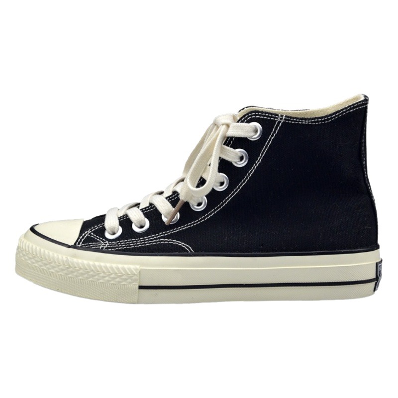 Primavera y otoño nuevos zapatos de lona mujeres estudiantes de la década de 1970 zapatos de skate de moda con cordones estilo coreano zapatillas cómodas
