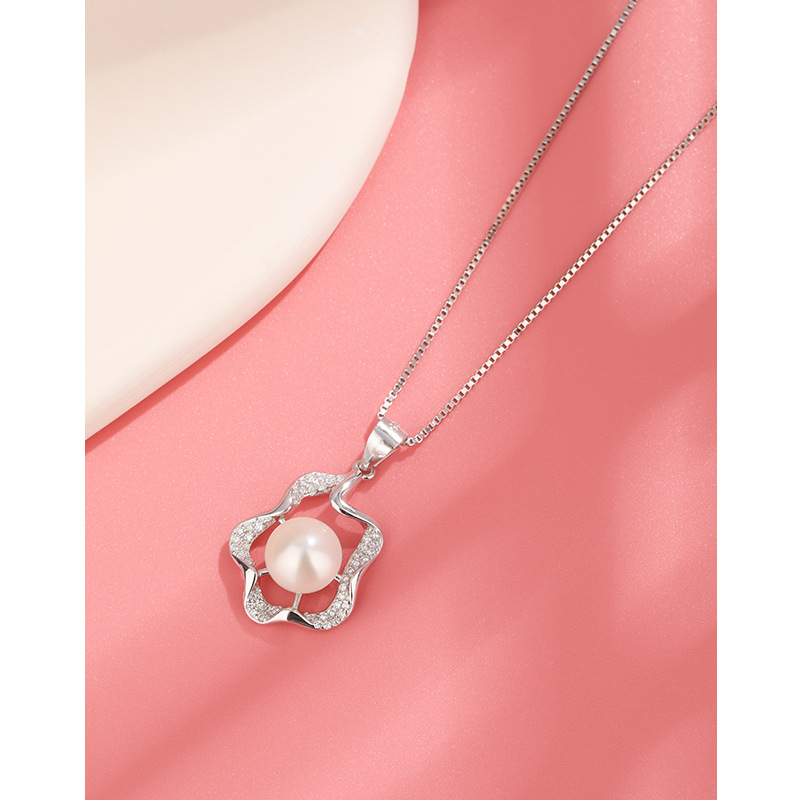 925 plata esterlina collar de perlas de agua dulce mujeres otoño invierno lujo ligero nicho de alta calidad cadena de clavícula regalo del día de San Valentín