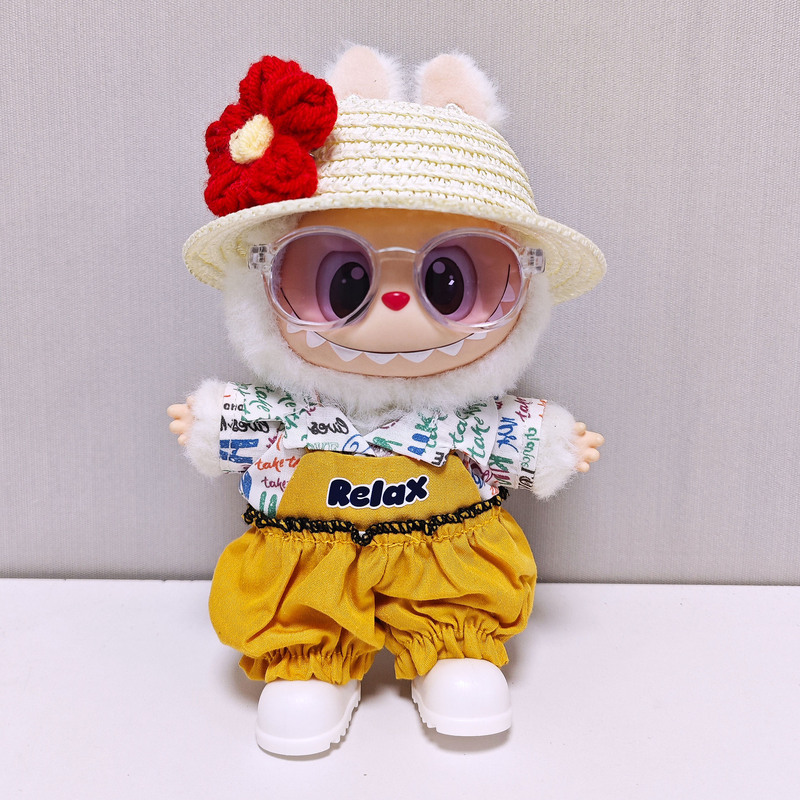 【ベビー服のみ】labubu ベビー服 イエローブルマーセット labubu 服 15cm17cm 人形ベビー服|undefined