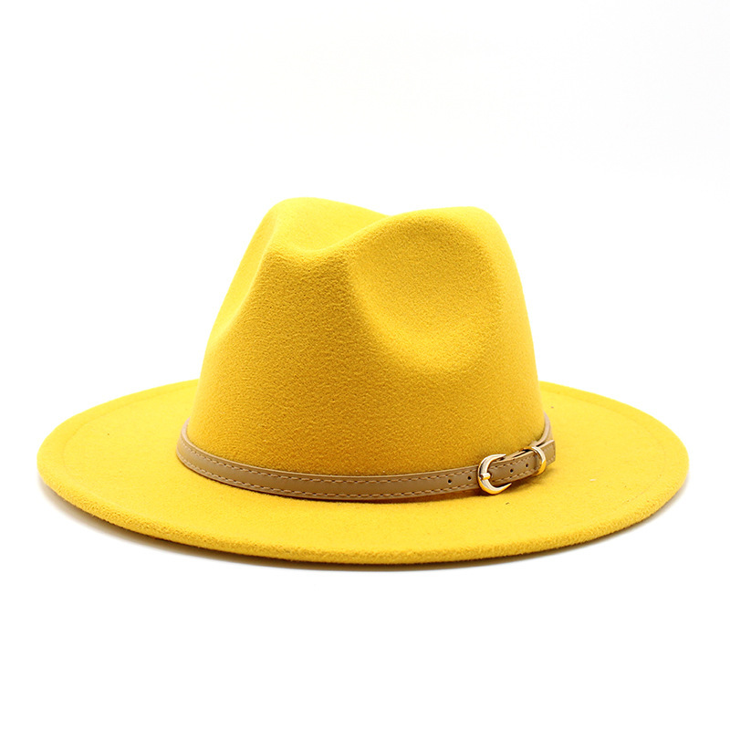 Otoño y invierno británico para hombres y mujeres nuevo sombrero de lana de jazz sombrero de bisel sombrero clásico sombrero de moda sombrero de felt al por mayor