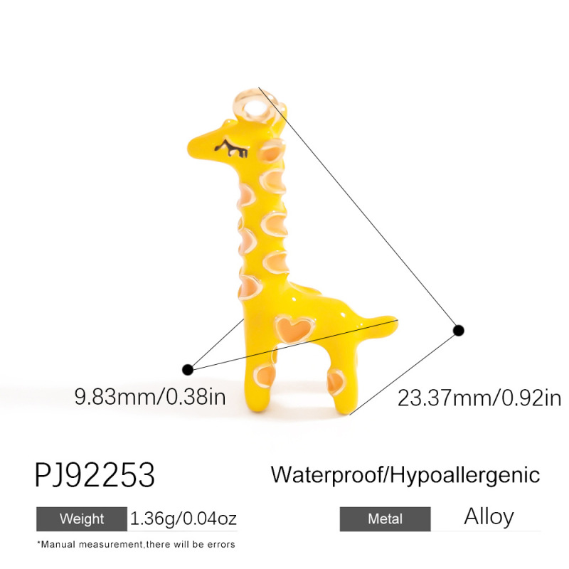 ヨーロッパとアメリカのステンレス鋼 DIY ジュエリー アクセサリー漫画フルーツデザート小動物オーシャンスタイル愛のオイルドリップペンダント|undefined