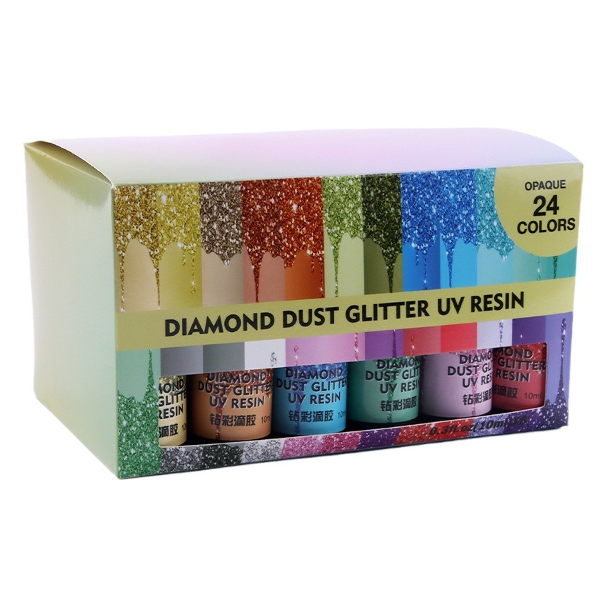 Diamante flash color pegamento 6 colores 12 colores 24 colores Color UV epoxi combinación traje hecho a mano joyería color material de relleno Amazon