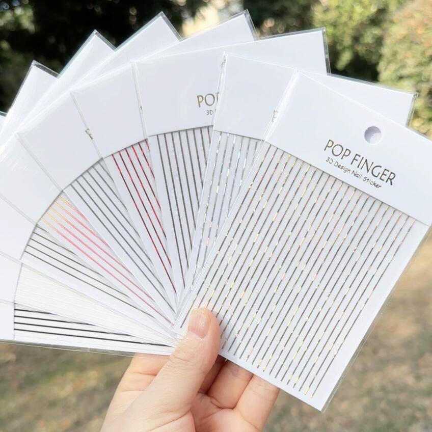 Онлайн знаменитости бронзирующие тонкие наклейки для ногтей новые трансграничные аксессуары для ногтей для электронной коммерции линия наклеек для ногтей