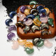 Cross Border Hot Sale Natural Crystal Amethyst Pyrite Pink Crystal Green Dongling Lapis Lazuli Moon Pendant
